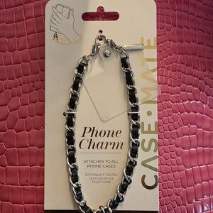 Case-Mate Black and Silver Chain Phone Charm